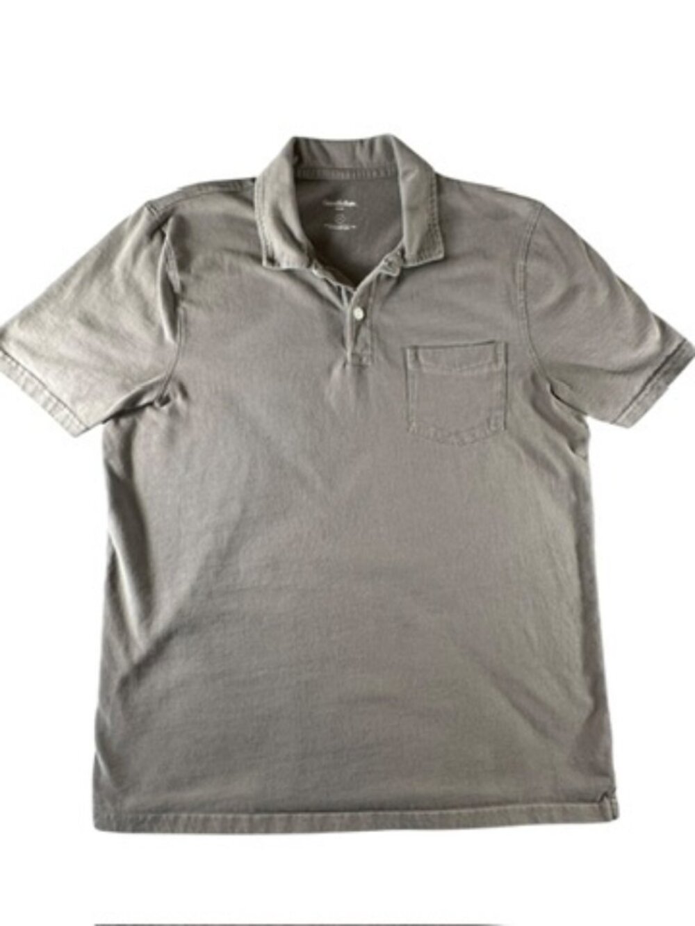 Goodfellow & Co Mens Medium Standard Fit Short Sleeve Pocket Polo Shirt Gray